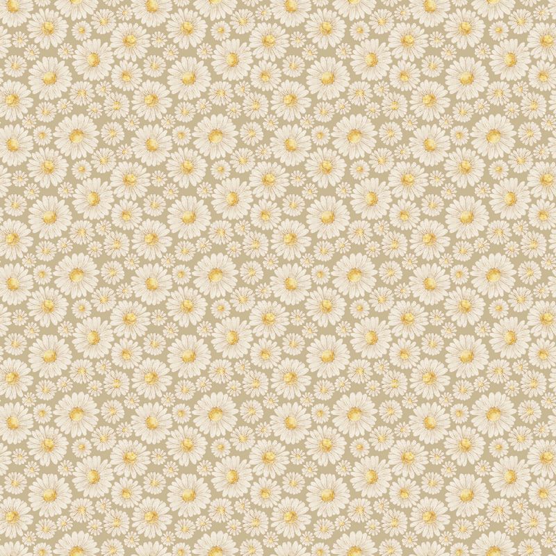 Tiny Waddles Daisies in Green by Jessica Yon Lo for FIGO Fabrics