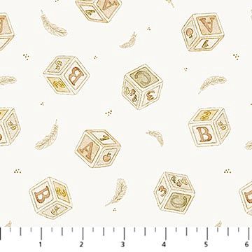 Tiny Waddles Blocks in Cream by Jessica Yon Lo for FIGO Fabrics