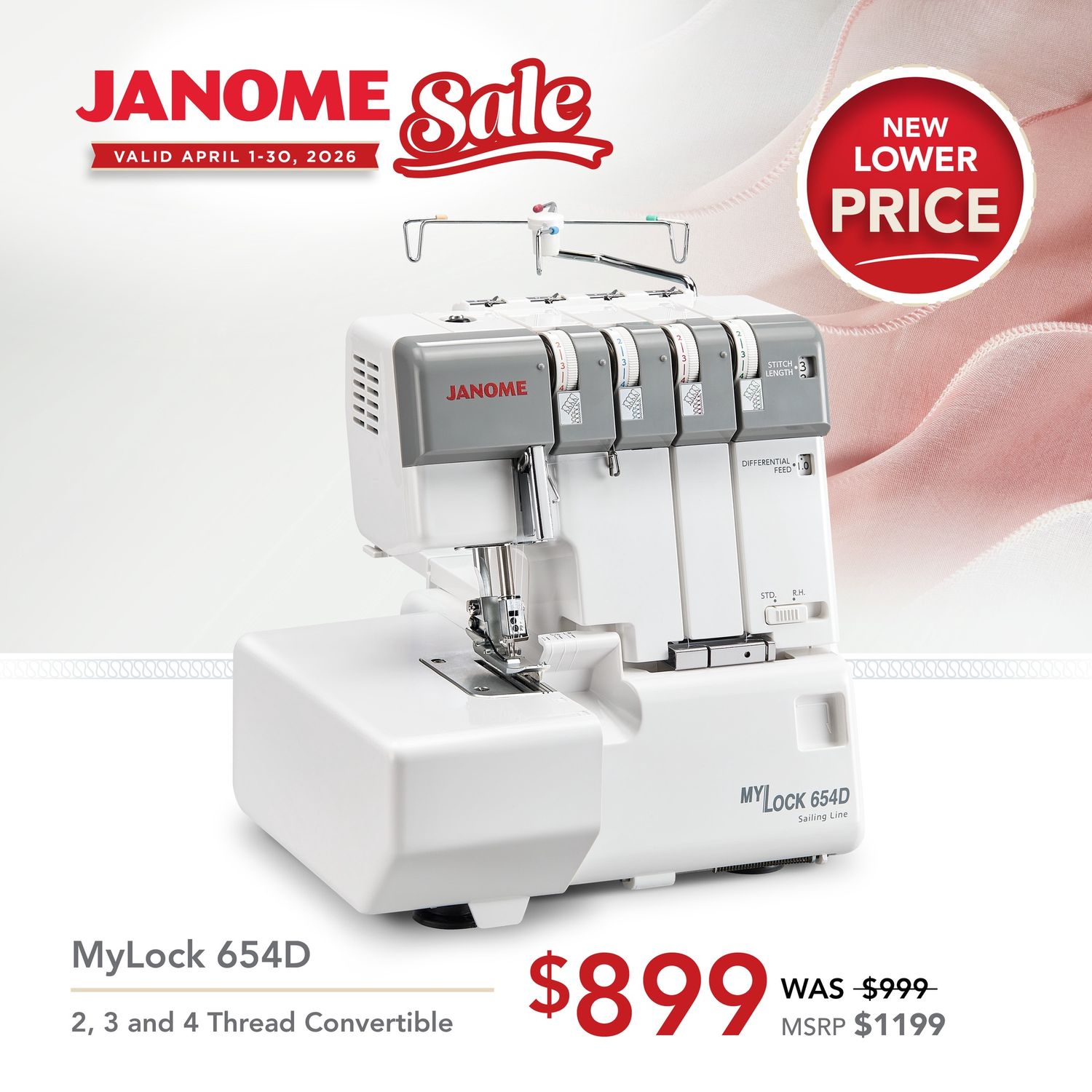 Janome MyLock 654D Serger - National Serger Month