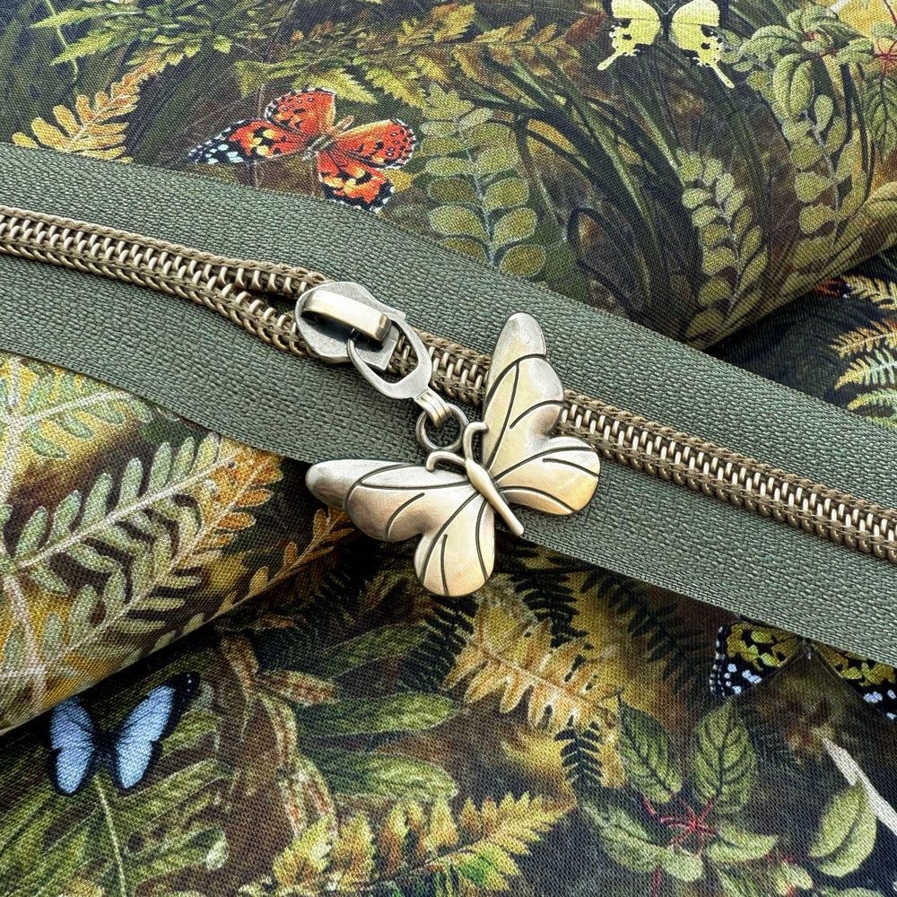 Butterfly Zipper Pull #5, Colour: Antique Brass