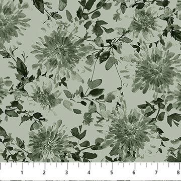 Flourish Rayon Large Flowers in Green by Hina Mirza R91173-73
