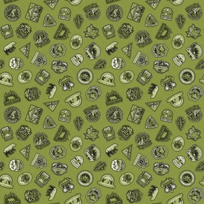 Camping Therapy Monochromatic Patches in Green 10627-71