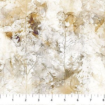 Misty Morning Trees in White Multi by Northcott DP28650-10