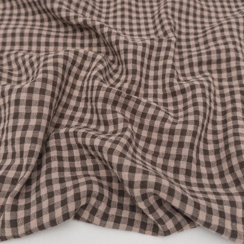 Lennon Organic Cotton Check Double Gauze