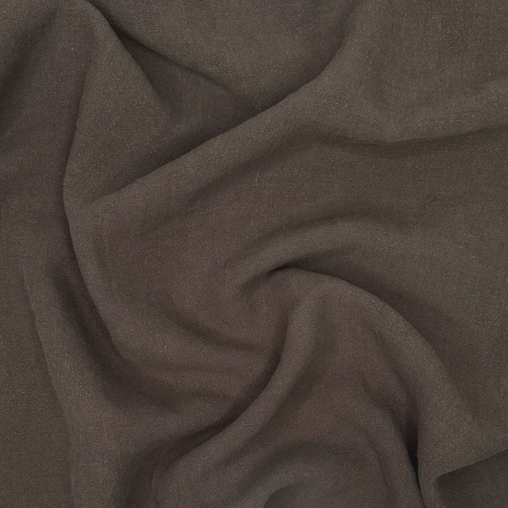Cairo 100% Linen with Antique Wash, Colour: Espresso