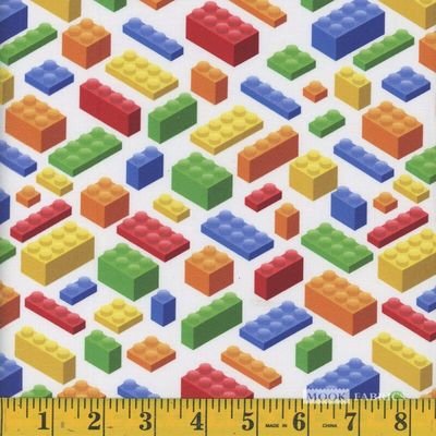 Lego Building Block on White Background