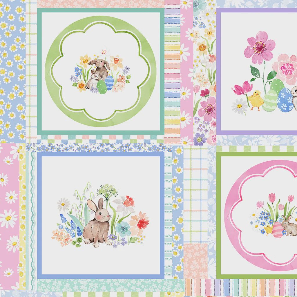 Spring Cheer Digital Blocks in Multi by Heatherlee Chan for Clothworks