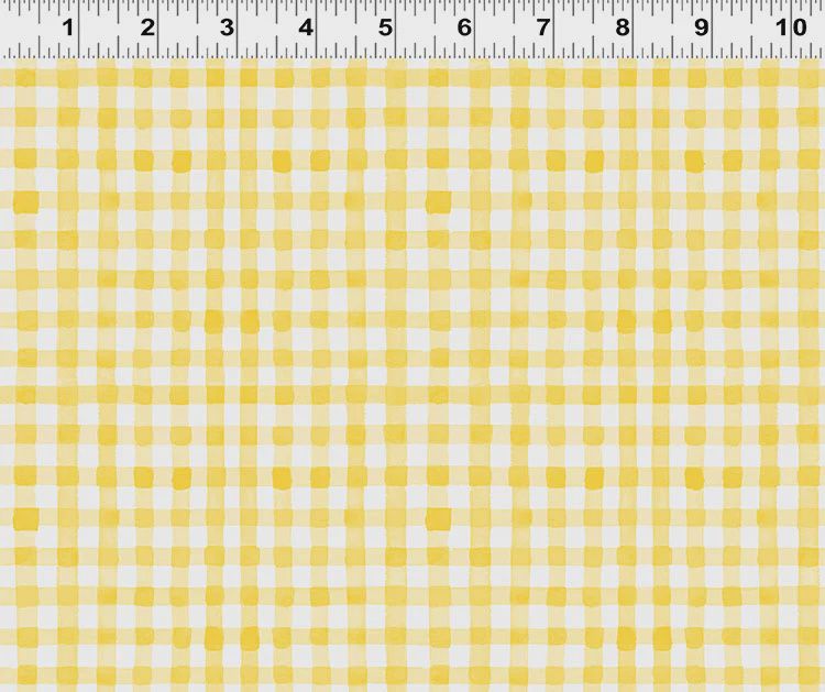 Spring Cheer Gingham in Yellow by Heatherlee Chan for Clothworks