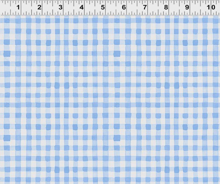Spring Cheer Gingham in Denim by Heatherlee Chan for Clothworks