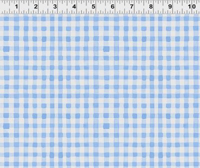 Spring Cheer Gingham in Denim by Heatherlee Chan for Clothworks