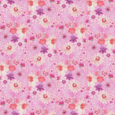 Spring Cheer Daisies in Light Raspberry by Heatherlee Chan for Clothworks