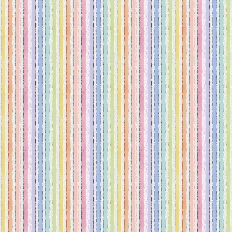 Spring Cheer Pastel Stripes in Multi by Heatherlee Chan for Clothworks