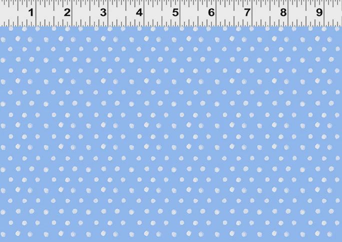Spring Cheer Dots in Denim by Heatherlee Chan for Clothworks