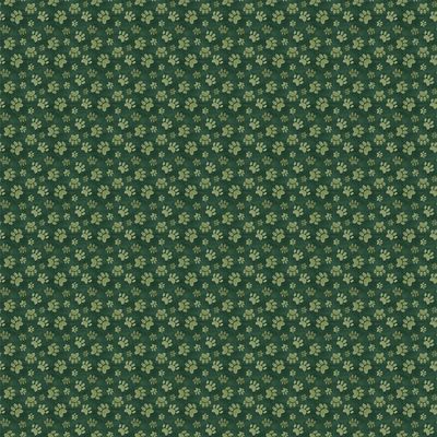 Homebodies Paw Prints in Forest by Mary Urban for Clothworks