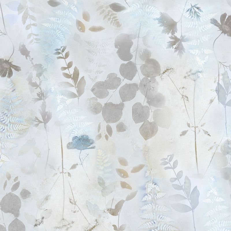 Naturescape Large Botanicals in Pale Blue by Liz St. Andre for Clothworks