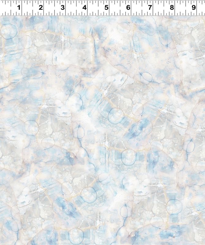 Naturescape Digital Marbling in Mist Grey by Liz St. Andre for Clothworks