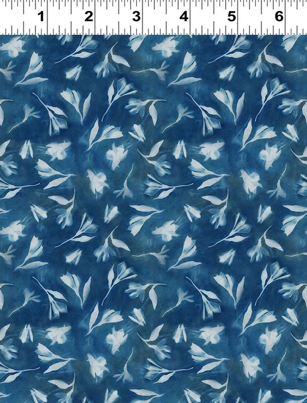 Naturescape Alstroemeria in Dark Sky by Liz St. Andre for Clothworks