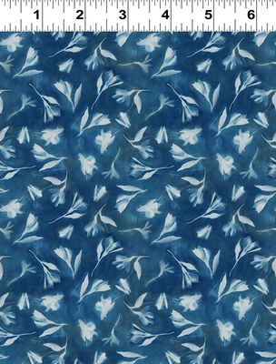 Naturescape Alstroemeria in Dark Sky by Liz St. Andre for Clothworks