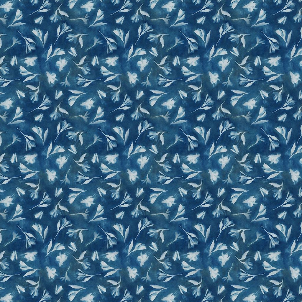 Naturescape Alstroemeria in Dark Sky by Liz St. Andre for Clothworks