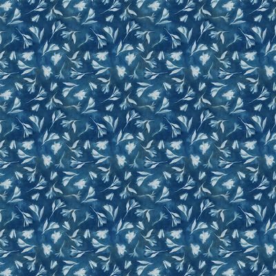 Naturescape Alstroemeria in Dark Sky by Liz St. Andre for Clothworks