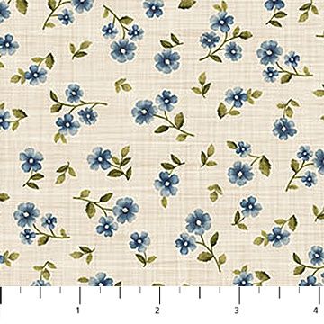 Farmhouse Sampler Floral Spot in Cream Multi by Deborah Edwards for Northcott