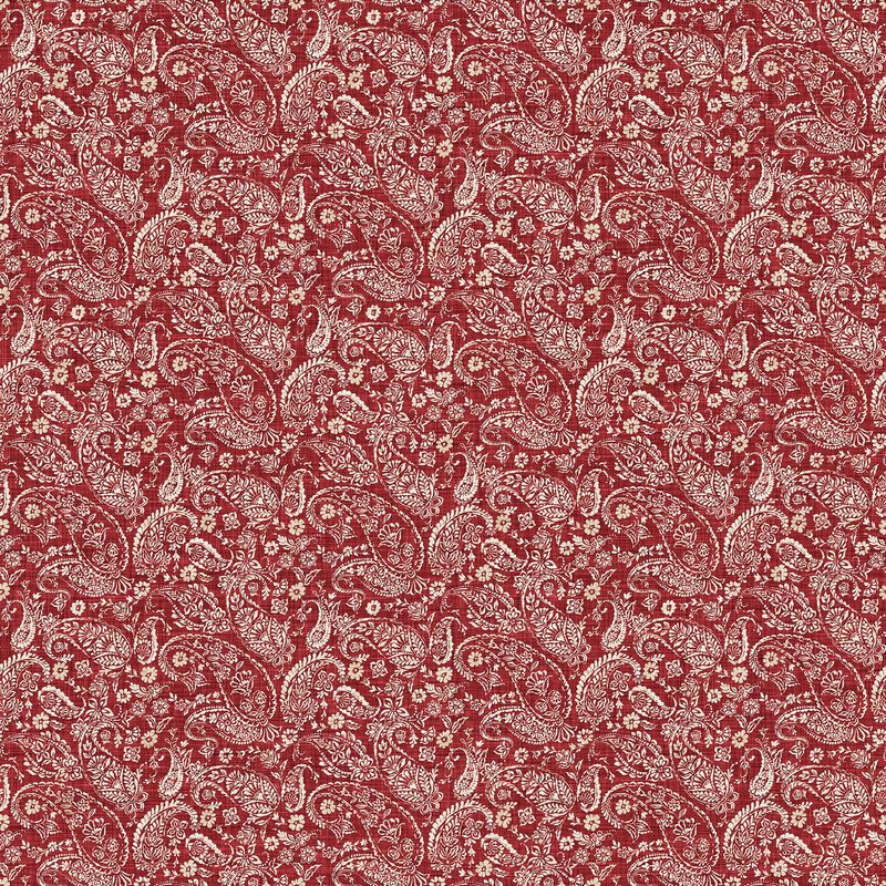 Farmhouse Sampler Paisley in Red by Deborah Edwards for Northcott