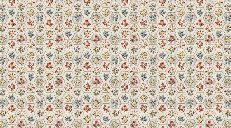 Farmhouse Sampler - Sampler in Cream Multi by Deborah Edwards for Northcott