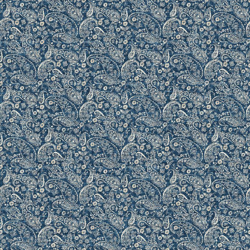 Farmhouse Sampler Paisley in Navy by Deborah Edwards for Northcott