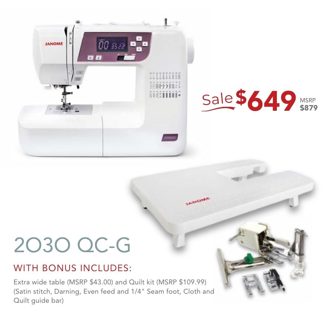 Janome 2030DC-G | Includes Extra Wide Table and Quilting Kit