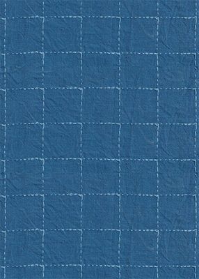 Intervals Large Check in Denim by Ghazal Razavi for Figo W91100-45