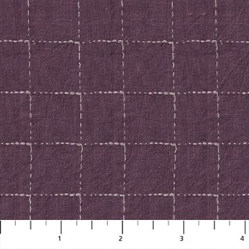 Intervals Large Check in Purple by Ghazal Razavi for Figo W91100-85