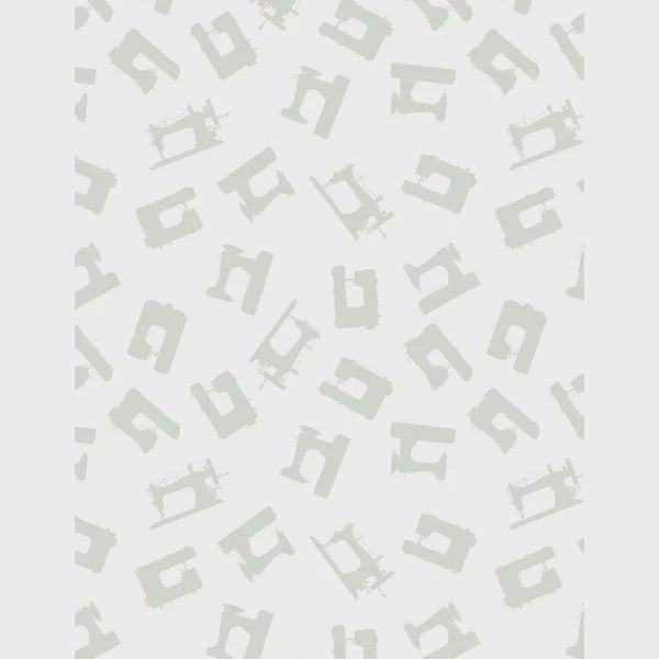 Wilmington Sew Happy Sewing Machines in White on White