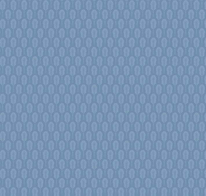 Wilmington Denim Jacket Art Deco Feathers in Sky Blue