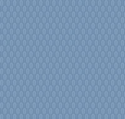 Wilmington Denim Jacket Art Deco Feathers in Sky Blue