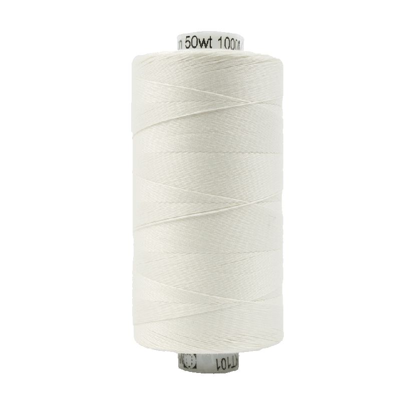 101 - Wonderfil Konfetti Cotton Thread, 1000m, Soft White