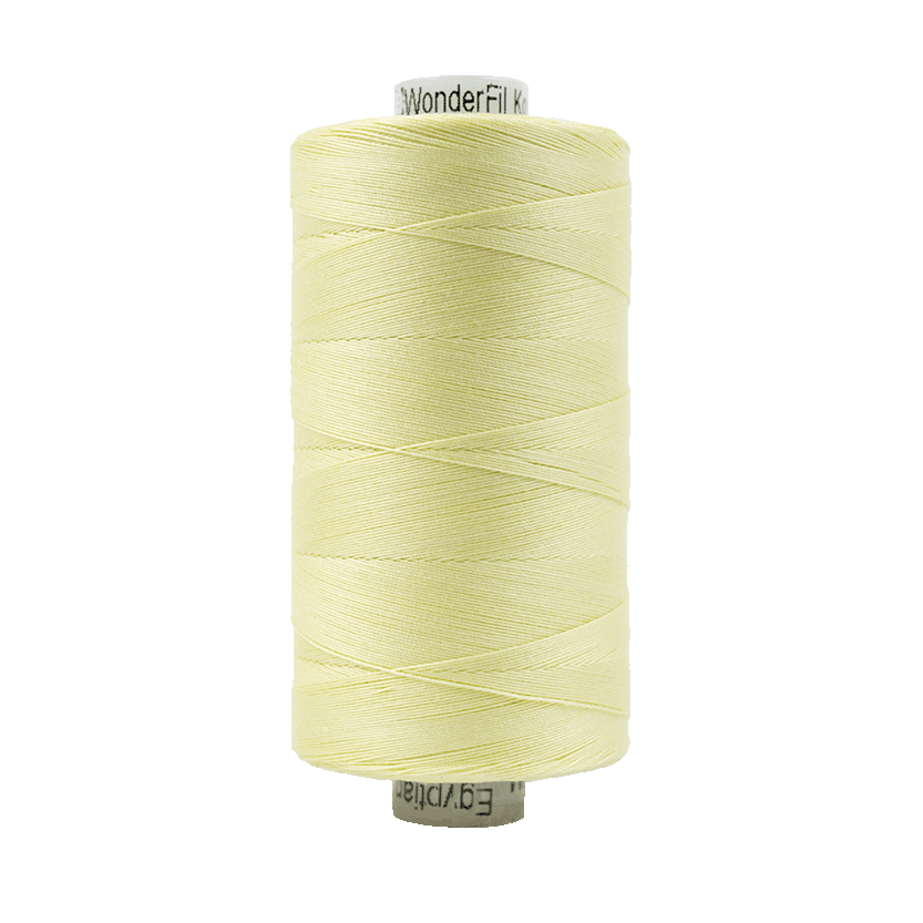 405 - Wonderfil Konfetti Cotton Thread, 1000m, Pale Yellow