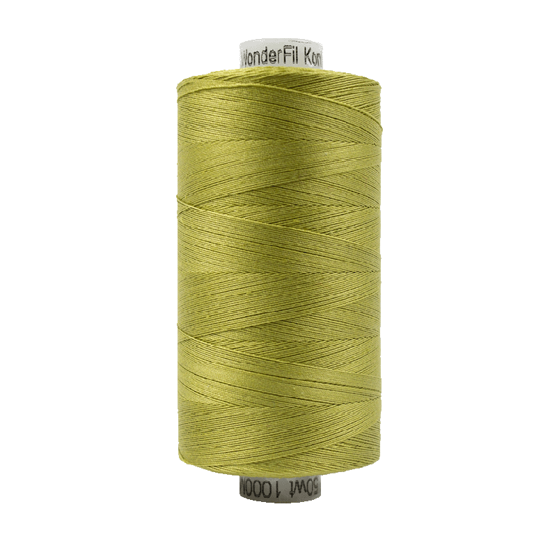 611 - Wonderfil Konfetti Cotton Thread, 1000m, Brass Green