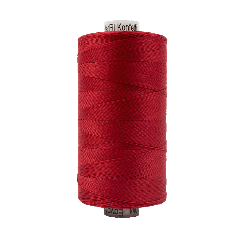 302 - Wonderfil Konfetti Cotton Thread, 1000m, Christmas Red