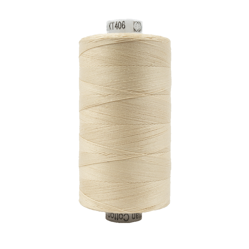 406 - Wonderfil Konfetti Cotton Thread, 1000m, Ivory