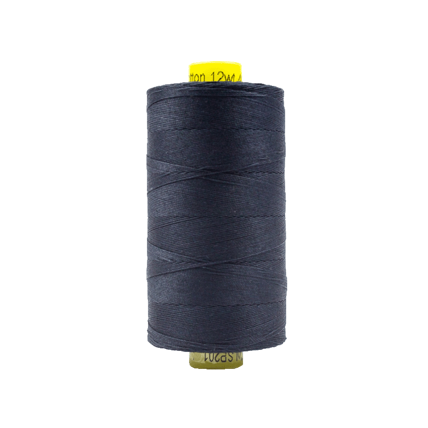 201 - 12wt Cotton Spagetti 400m - Soft Black by Wonderfil