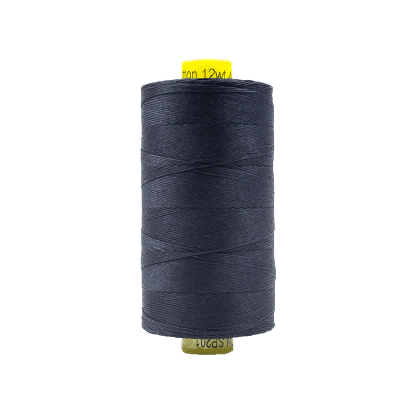 201 - 12wt Cotton Spagetti 400m - Soft Black by Wonderfil
