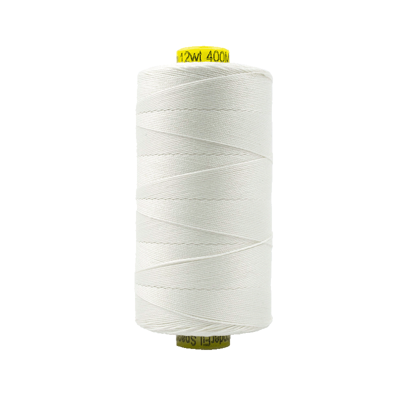 100 - 12wt Cotton Spagetti 400m - White by Wonderfil