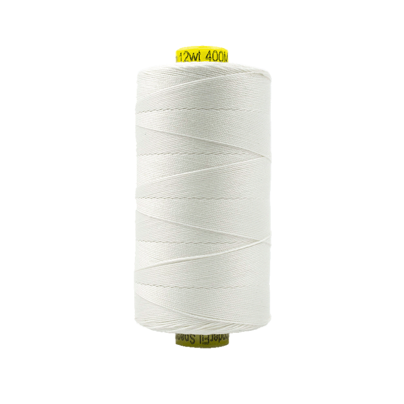 100 - 12wt Cotton Spagetti 400m - White by Wonderfil