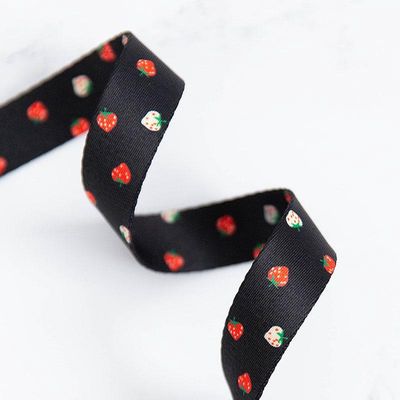 1" Berry Webbing in Black by Ruby Star Society