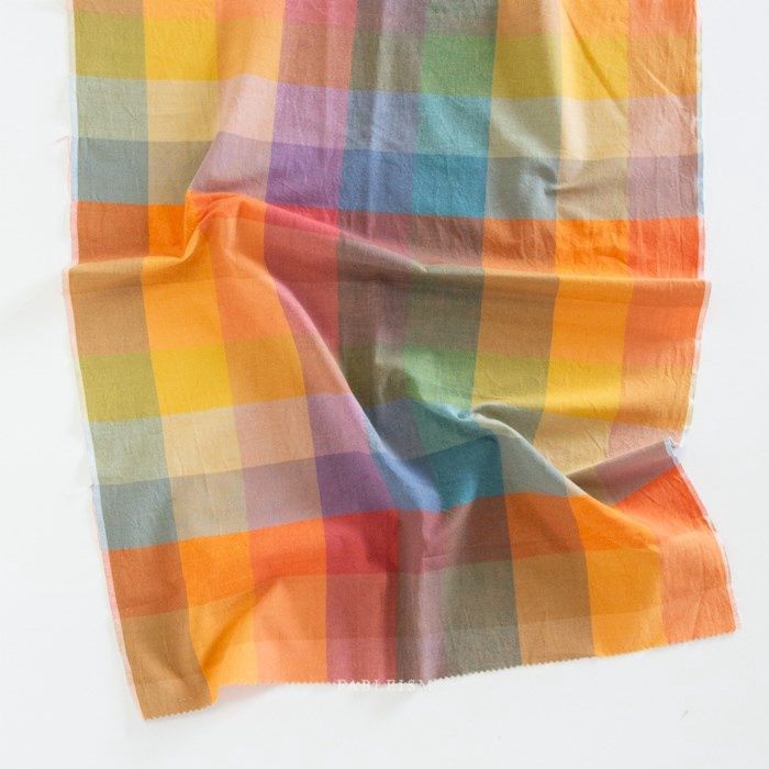 Lumière Happy Checkers in Bold by Fableism Fabrics