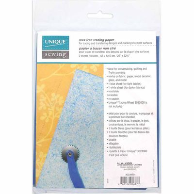 Unique Sewing Wax Free Tracing Paper Large (66x82cm) - 2 sheets