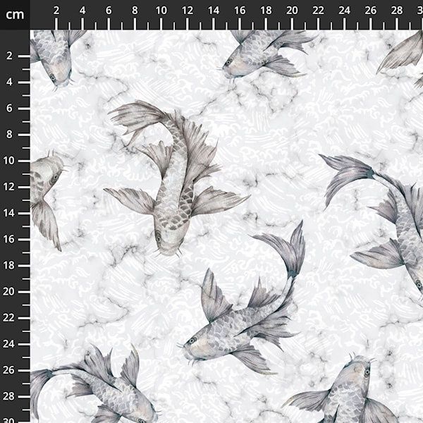 Hikari Koi Fish in Grey/Black by SF Design Studio