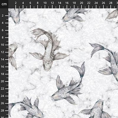 Hikari Koi Fish in Grey/Black by SF Design Studio