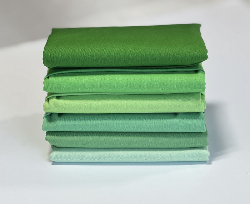 Green With Envy Kona Cotton 1/2m Bundle