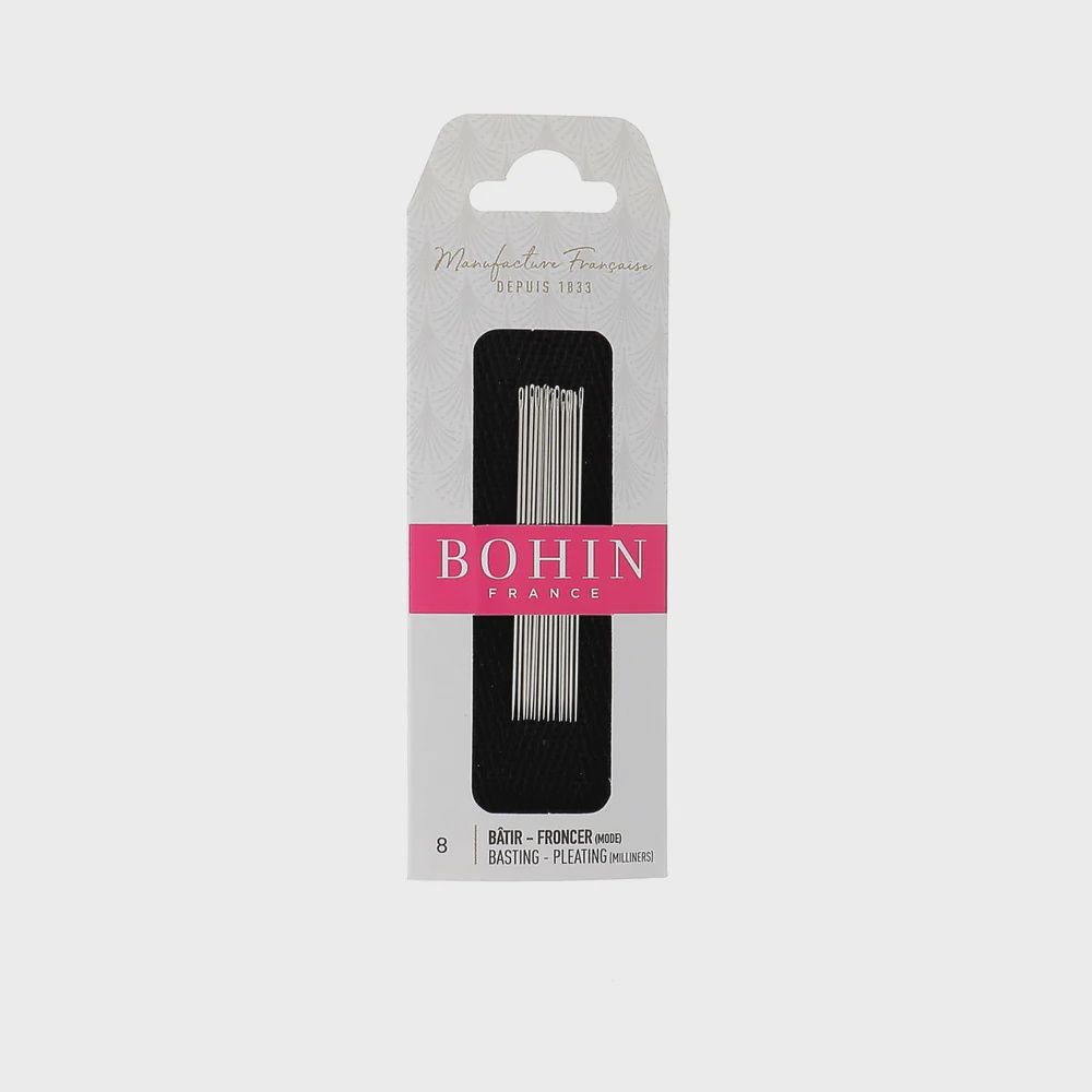 Bohin Milliners Needles for Basting and Gathering - 15 pcs, Size: 8